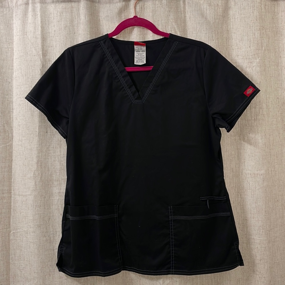 Black dickies scrub top